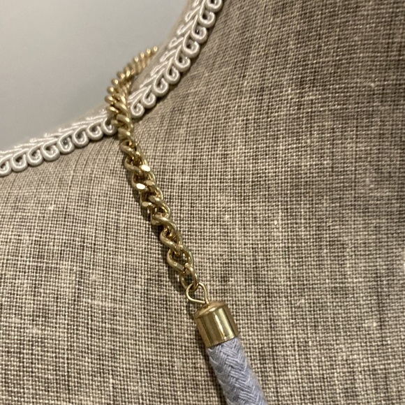 Rhinestone & Glass Cabachon Statement Necklace - Picture 5 of 8